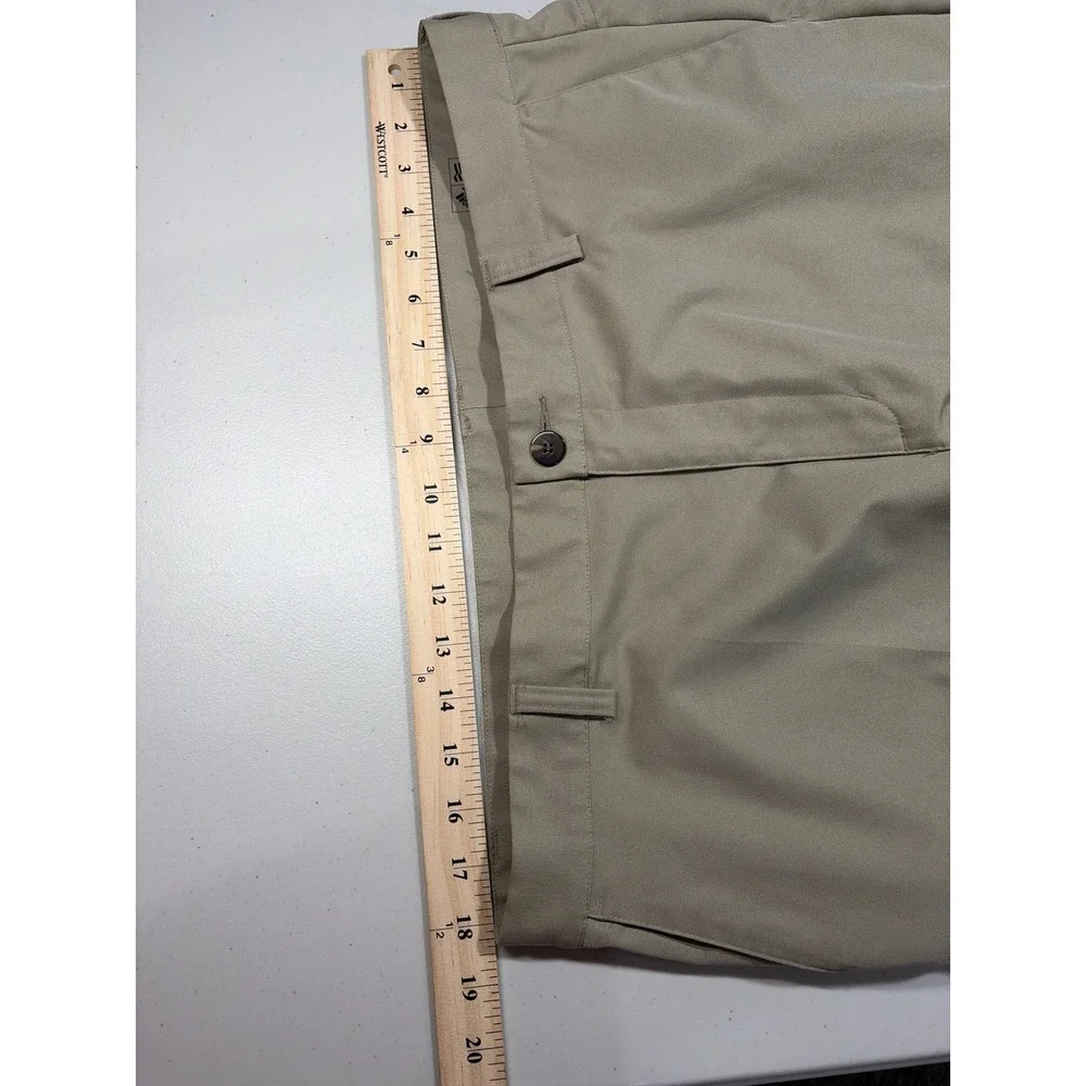 Adidas Climalite Mens Golf Pants Khaki Tan Flat Front 36x30 X24135 AE7002